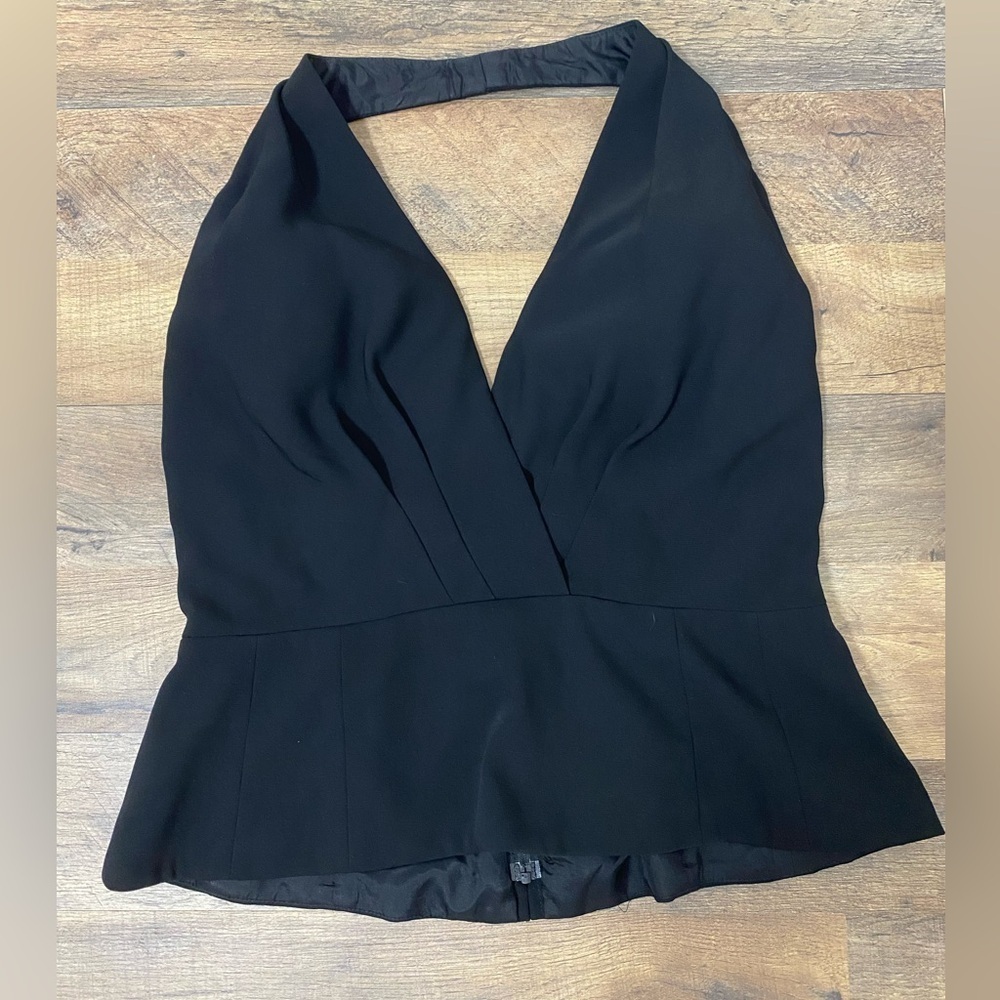 Carmen Mac Valvo-Black Halter Top - Picture 1 of 7